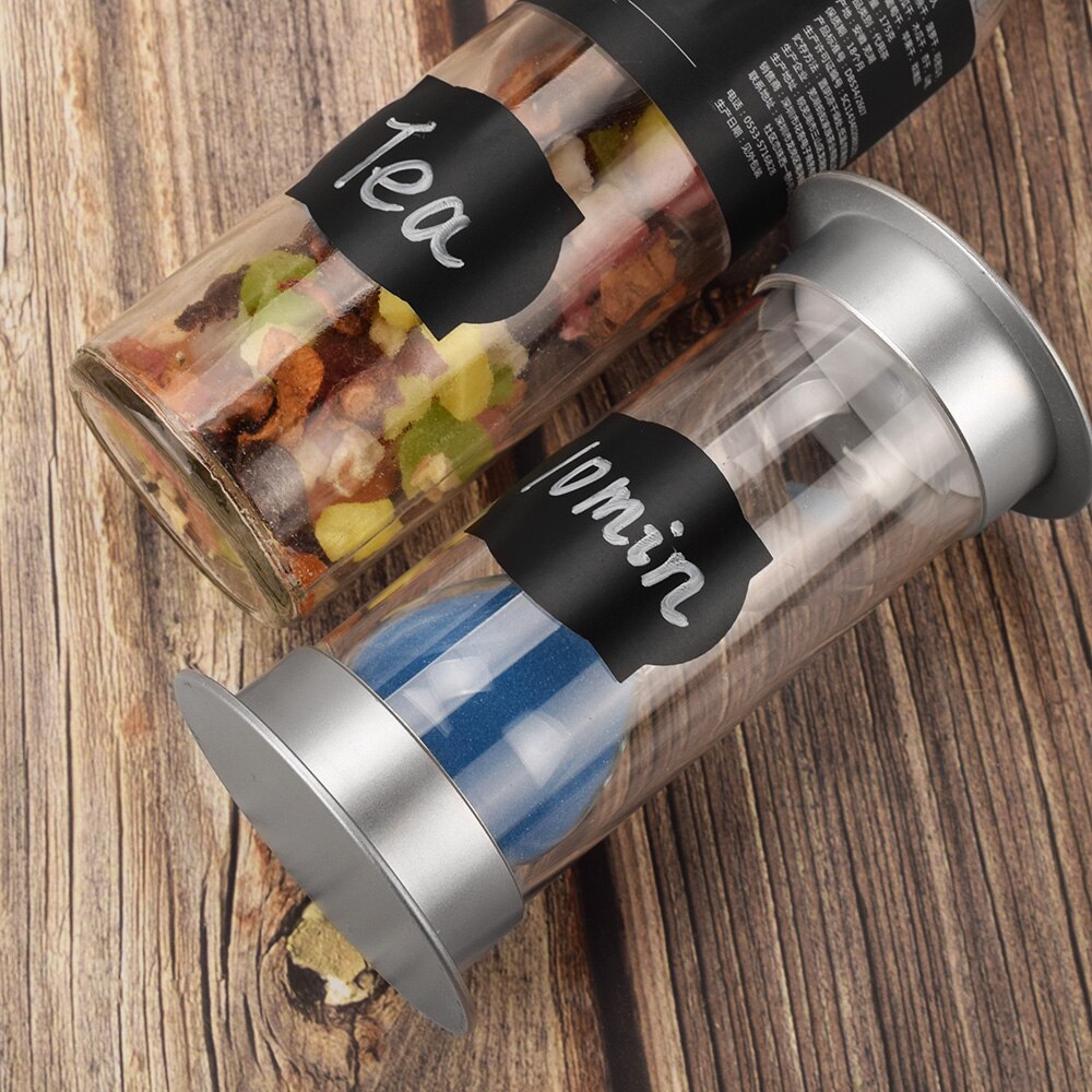 192pcs Spice Stickers Removable Kitchen Label Sticker Jars Stickers Organizer Storage Bottles Jar Jam Labels Blackboard Decals