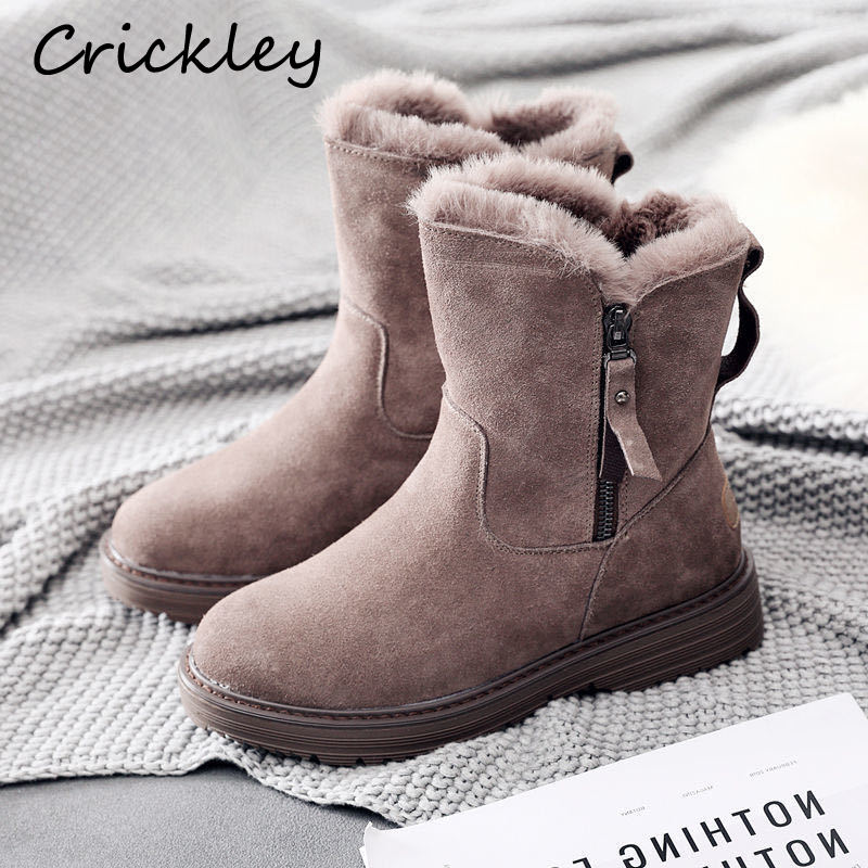 Winter freundlicher Mädchen Martin Stiefel Wildleder Plüsch Warme Bequeme Knöchel Stiefel für freundlicher Mädchen Pelz Stiefel Mädchen Schnee Stiefel