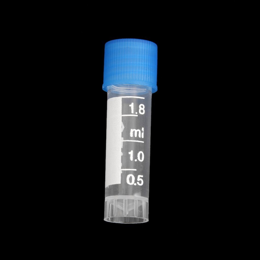 50 STKS Afstuderen 1.8 ml Centrifugebuis Plastic Flessen met schroefdop Transparant container Kan wetgeving flesjes 45mm X 10mm