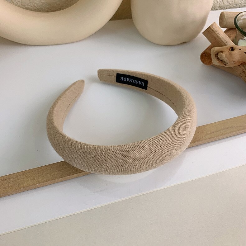 HUANZHI 2021 Trendy Vintage gąbka opaski Pearl Hairbands obręcz do włosów dla dziewczyn głowa kobiety Bezel Band akcesoria do włosów nakrycia głowy: 07