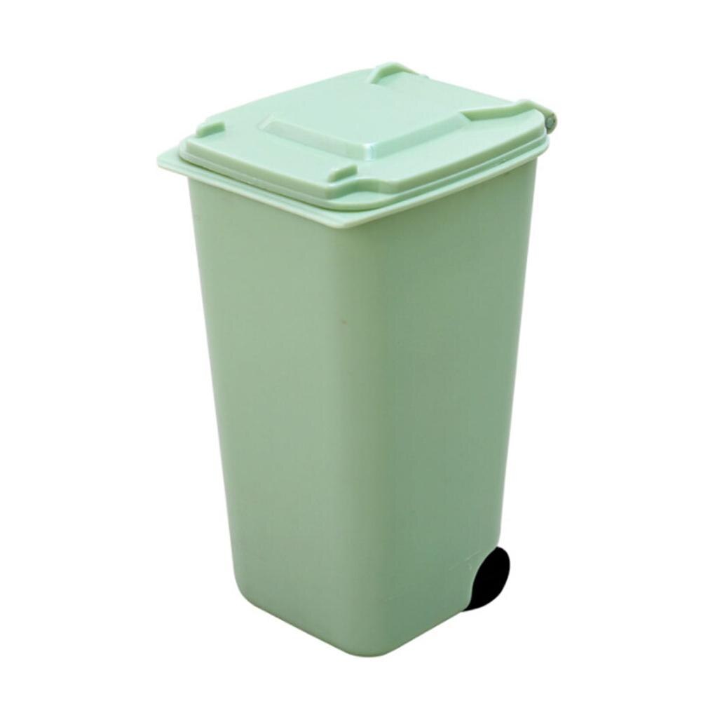 Mini filet poubelle forme porte-stylo en plastique papier paniers Tube barils pour enfant accessoires de bureau Prullenbak: green