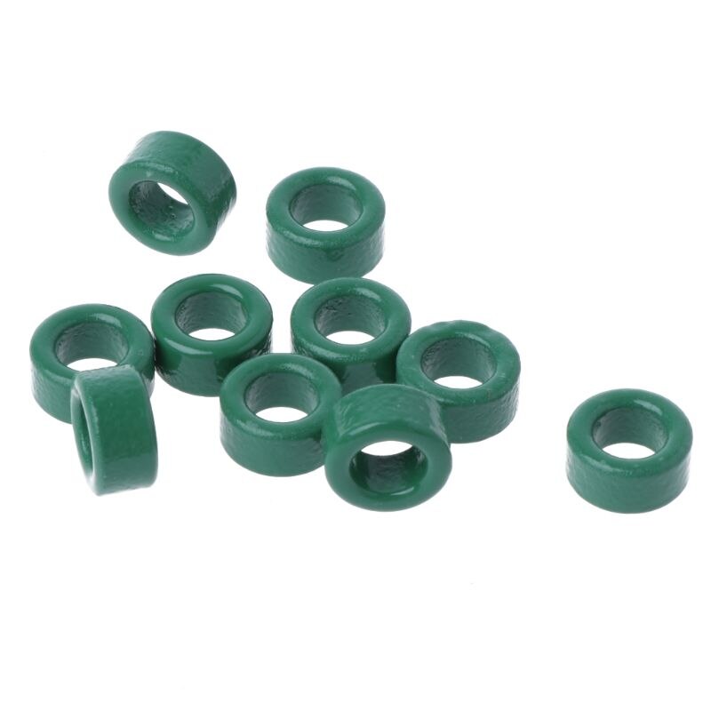 10Pc Transformator Ferriet Ring Spoel Coil Groene Iron Ringkern Ferrietkern