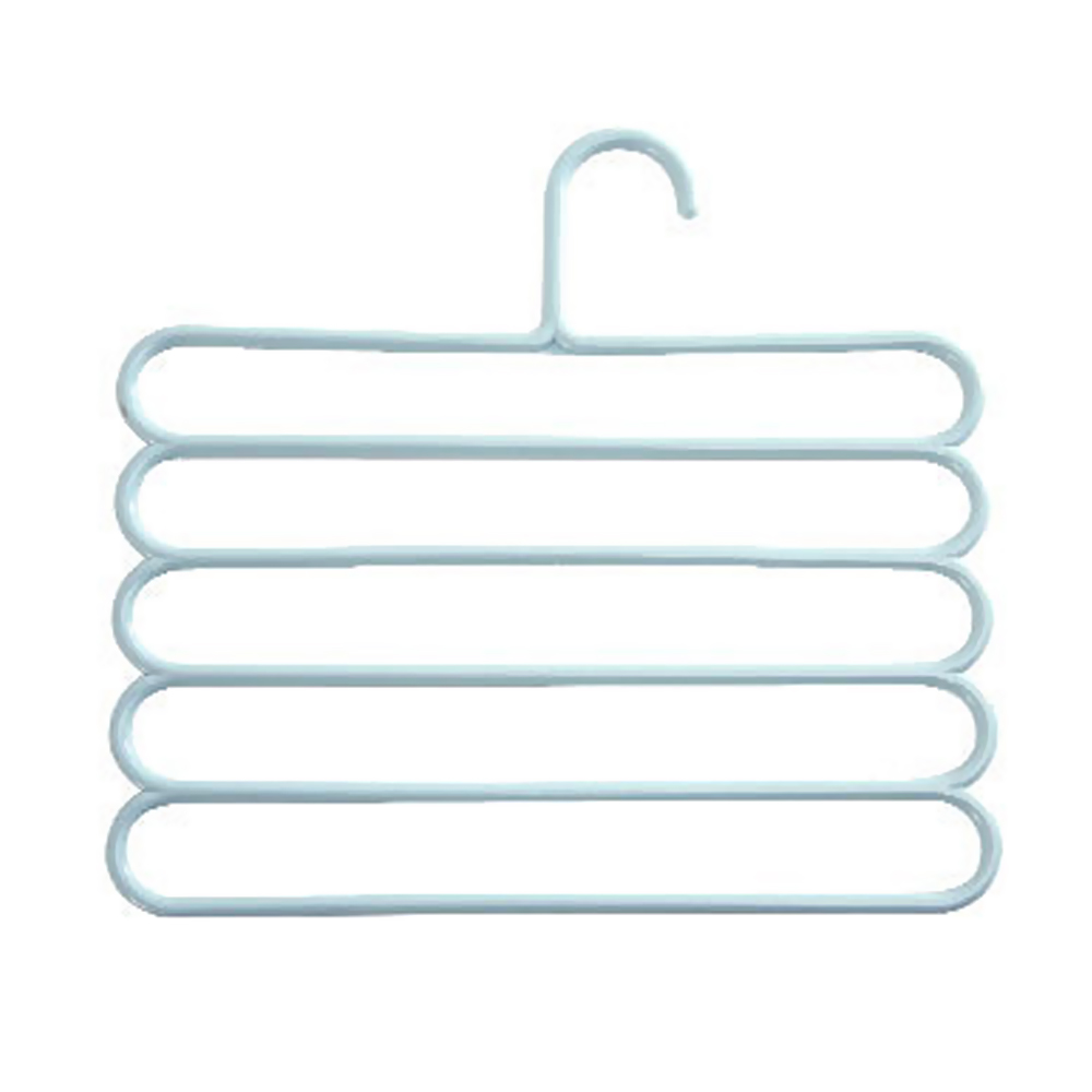 3 Stuks Kleding Rek Hangers Voor Broek Non Slip Droog Rek Multifunctionele Broek Hanger Tie Sjaals Riem Handdoek Multi: 3pcs Nordic Blue