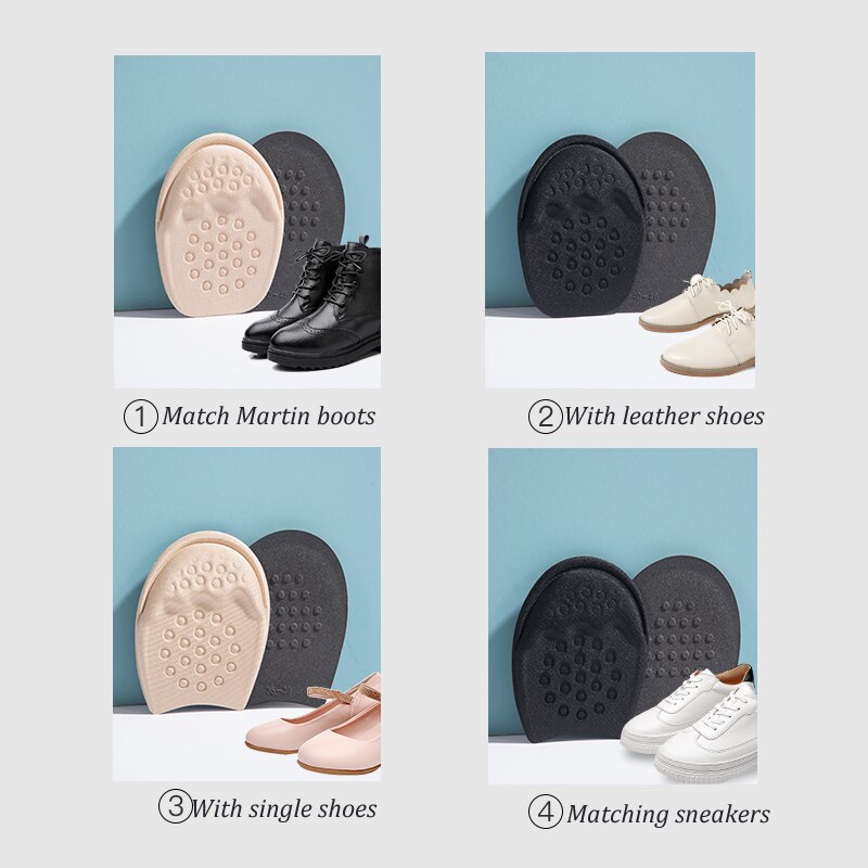 1 paar Einlegesohlen für Schuhe Einsätze Vorfuß Einsatz Sohle Kissen Reduzieren Schuh Größe Füllstoff Frau High Heels Schmerzen Relief Schuh pads