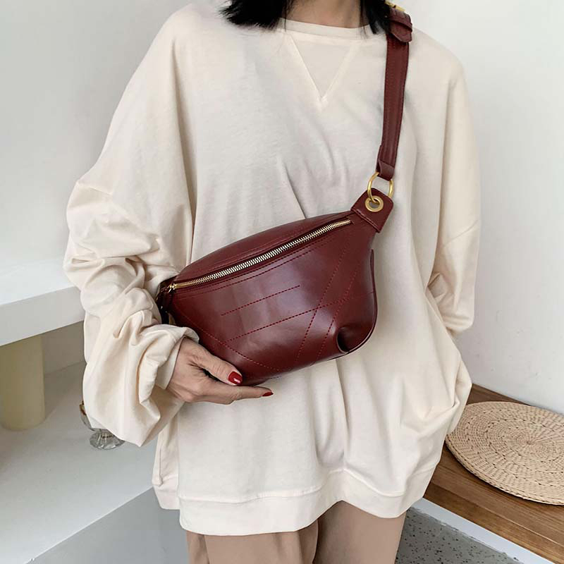 Sac de poitrine décontracté en cuir sacs à bandoulière pour femmes sac à bandoulière femme sac à main voyage taille Packs