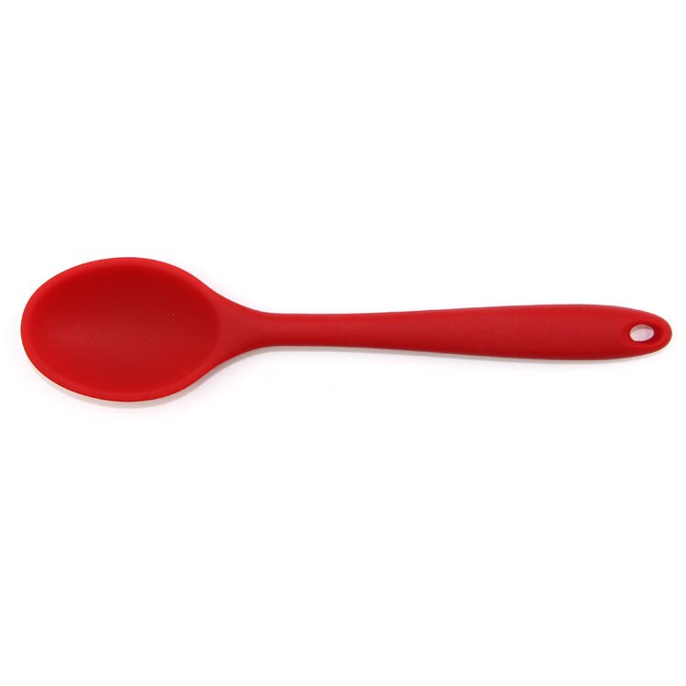Colher de sopa de silicone utensílios de cozinha de silicone colher bakeware colher misturador de colher ferramentas de cozinha de longa duração utensílios de cozinha colher de bebê
