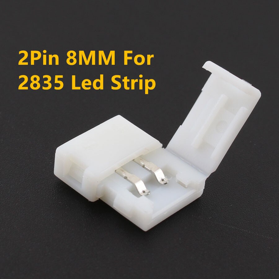 DC 5V 12V 24V LED Strip connector 2pin 3pin 4pin 5Pin Connector Enkele RGB Led strip Connector voor 2835 5050 RGB RGBW LED Strip: 2pin 8mm / 1PCS