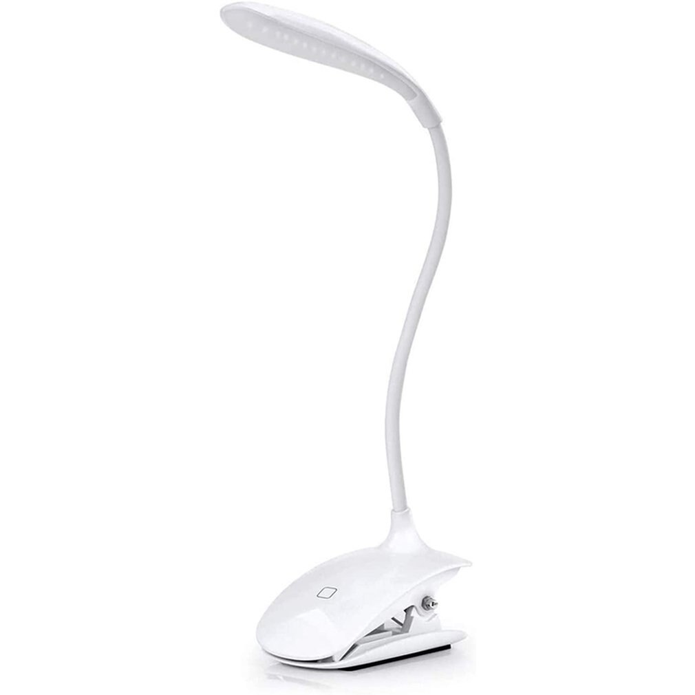 USB Charging Long Arm Folding Clip Lamp Reading Eye Protection Lamp With Touch Panel Chargeable Light
