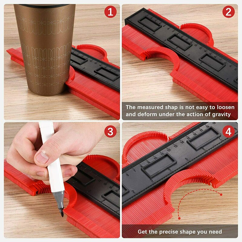 10Inch Gauge Duplicator Vorm Profiel Duplicatie Gauge Contour Template Plastic Contour Kopie Duplicator Meten