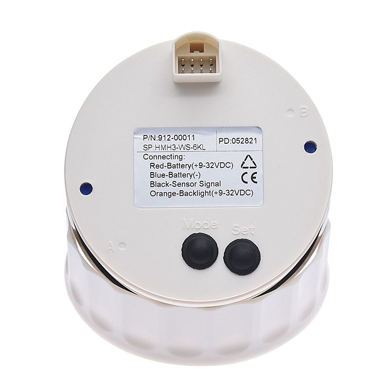 85mm Boat Tachometer Sensor with LCD Hourmeter 6000 RPM for Diesel Gasoline Engine Marine Car Tacho Meter 7 Color Backlight