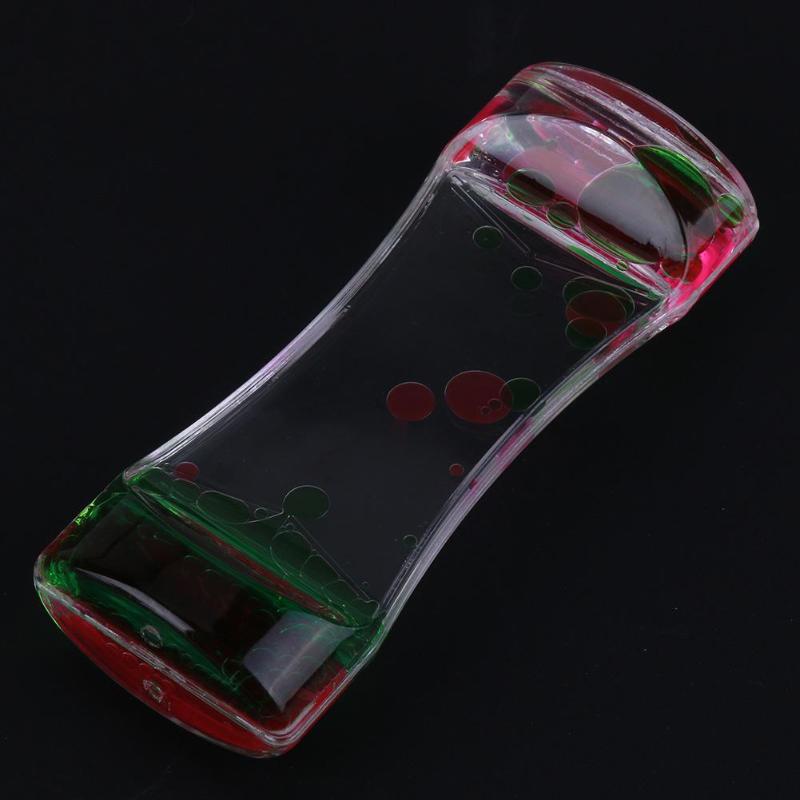 Liquid Floating Motion Hourglass Count Down Timer Clock Visual Timer Liquid Oil Acrylic Hourglass Desktop Decor Funny