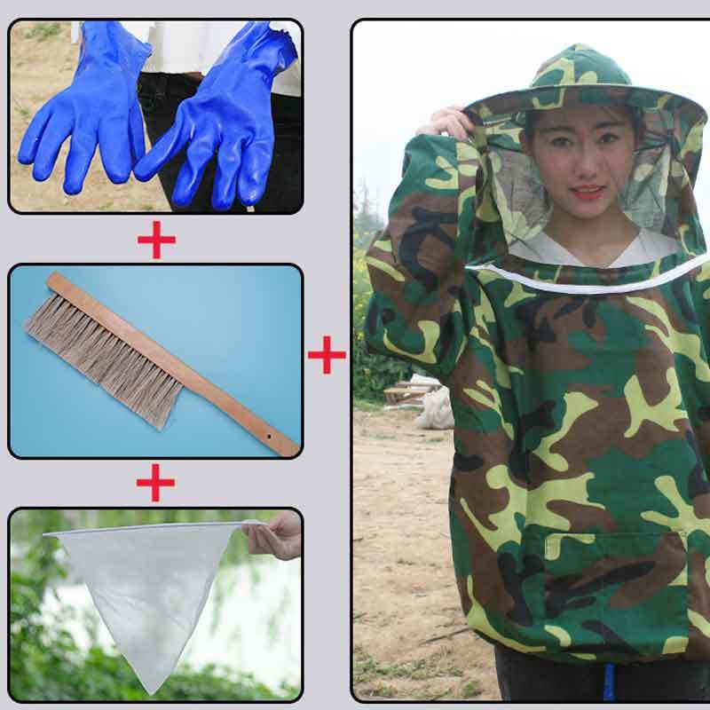 Complete set of tools package anti-bee clothing protective clothing special honey bee gloves bee sweep bee cap