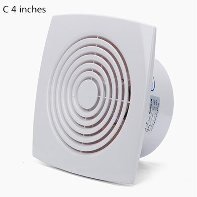 4 or 6 inch ventilator voor thuisgebruik, badkamerventilator, plafond- en wandventilator voor keuken en badkamer, super stil: (ca. (4 inch)