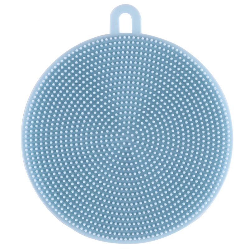 5PCS Silikon Küche Reinigung Pinsel Spülmaschine Schwämme Dish Waschen Schwamm Magie Wäscher Haushalt Pinsel Küche Zubehör: Blue