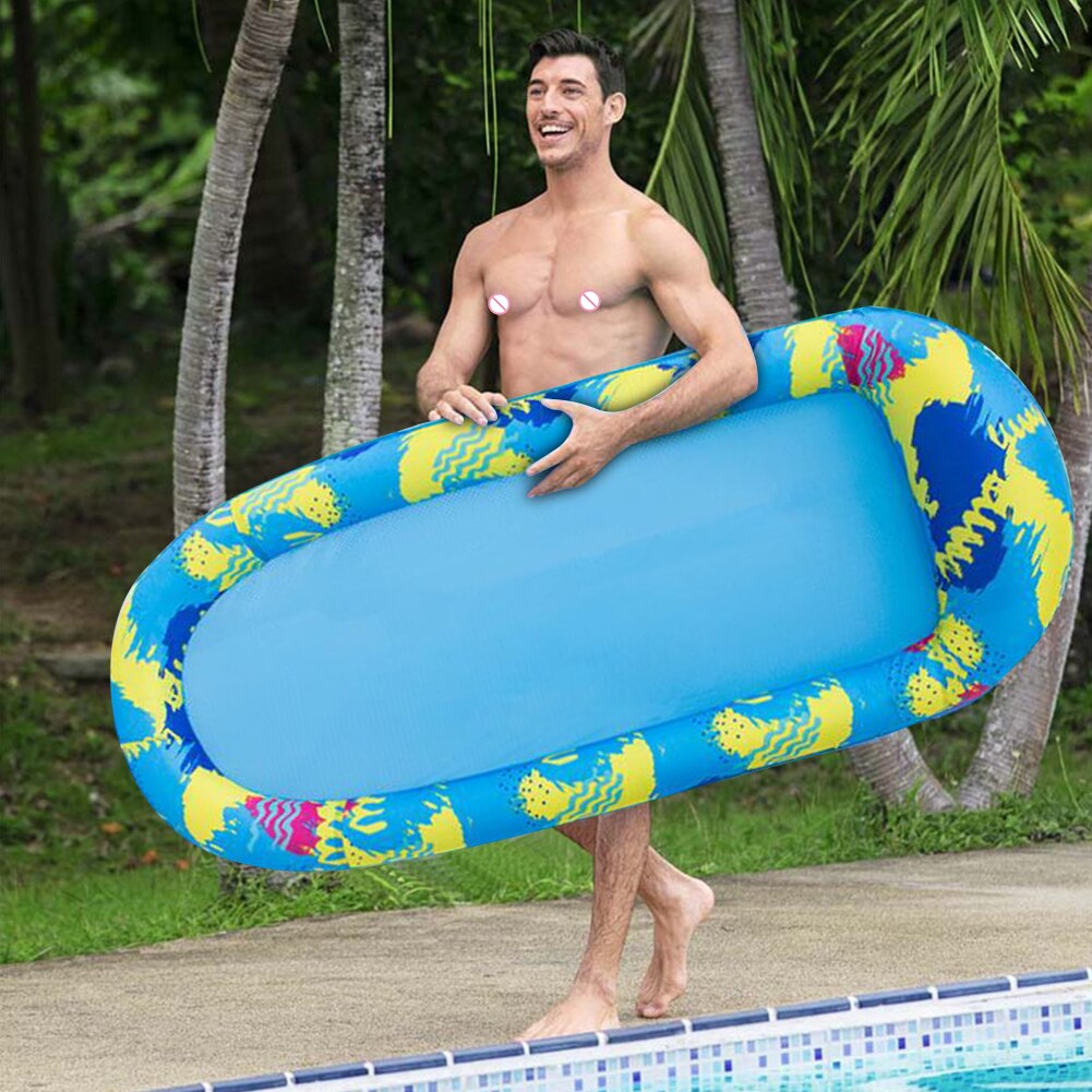 1.8m*8m Inflatable Water Hammock Summer Portable Floating Cushion Air Bed Folding Swimming Pool Air Mattress Water Party Toys