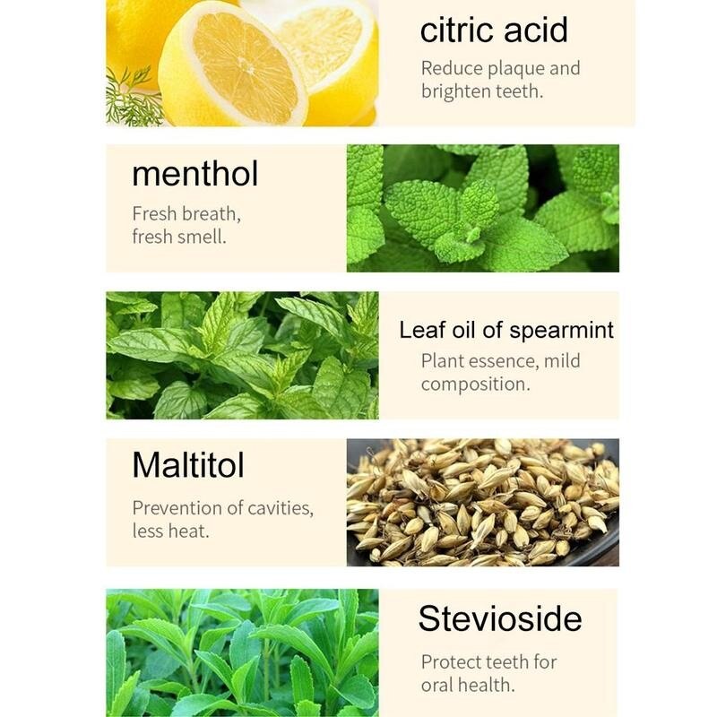 1bottle Toothpaste Tablets Teeth Whitening Charcoal Remove Smoke Stains Portable Scrub Toothpaste Dental Tablets