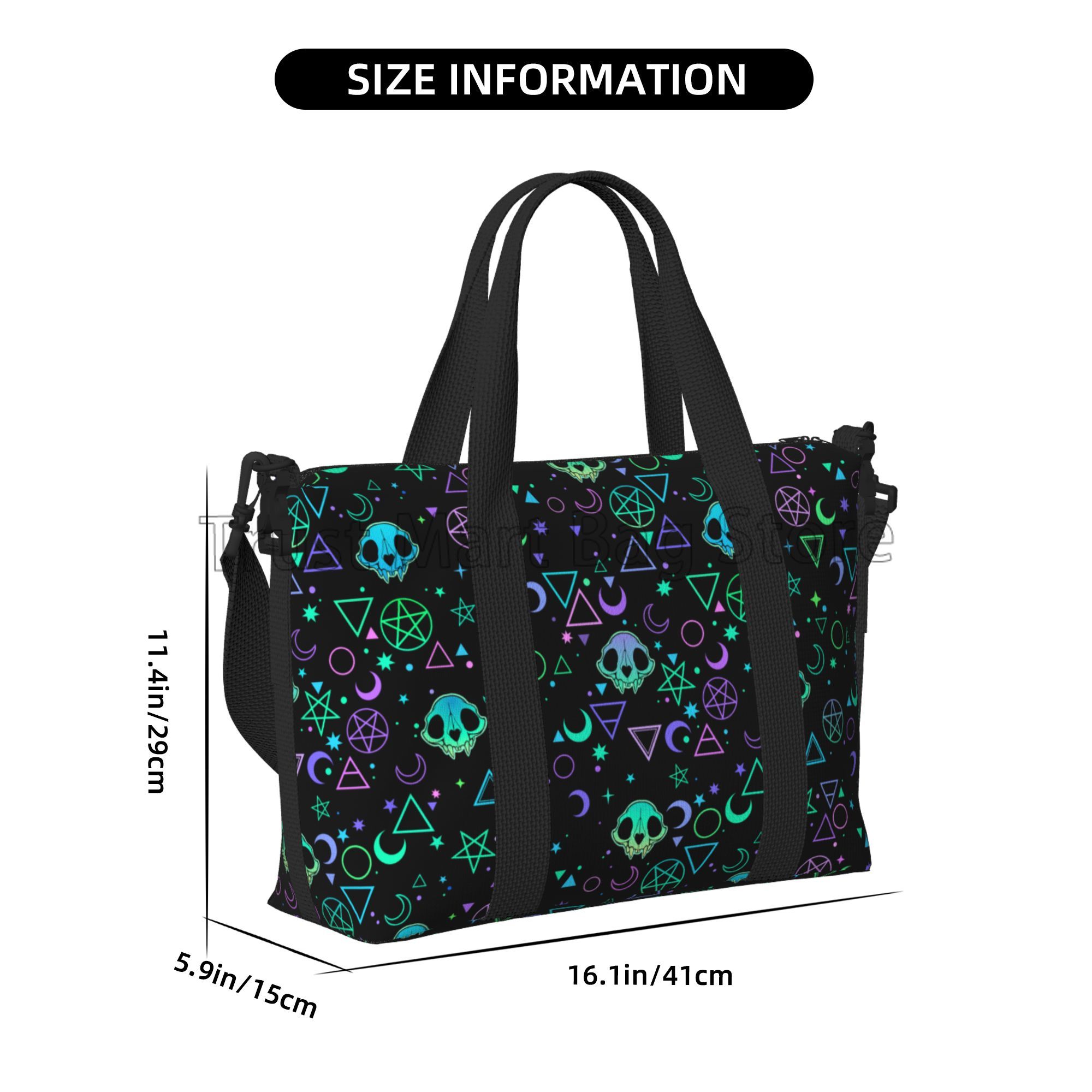 Magic Schedels Print Hand Reistas Multifunctionele Weekender 'S Nachts Tassen Unisex Casual Waterdichte Sport Gym Yoga Bagagetas