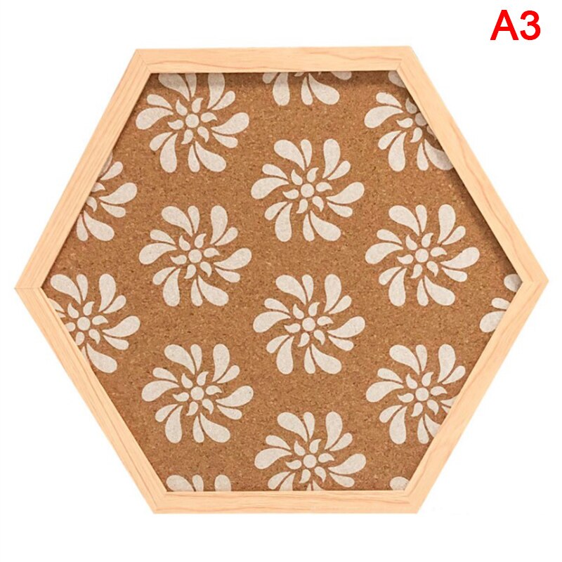 1Pc Duurzaam Kurk Bulletin Board Prikbord Kurk Display Board Hexagon Memo Board: A3