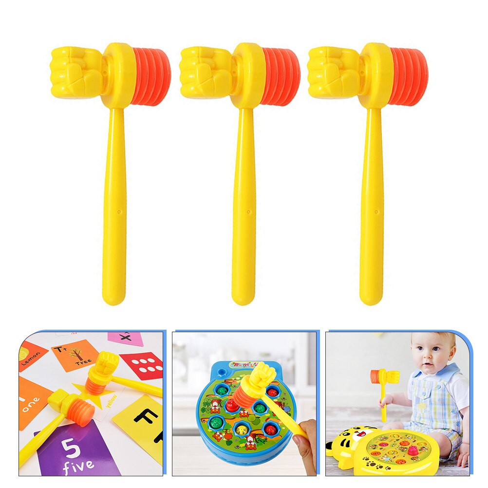 3Pcs Hammer Pounding Children Hammer Toys Plastic Educational Hammers