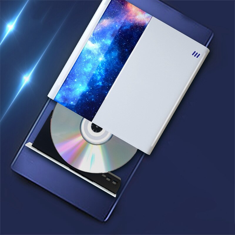 Usb 3.0 ekstern cd dvd-stasjon 1080p cd dvd-spiller til tv-projektor bærbar mac stasjonær mac os vinduer 10/8/7( oss støpsel)