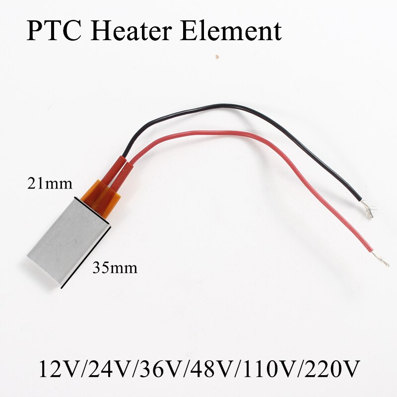 35x21mm 12V 220V PTC Heizung Element Konstante Thermostat Isolierte Thermistor Keramik Luft Heizung Platte Fan wärme Film 12 100 220