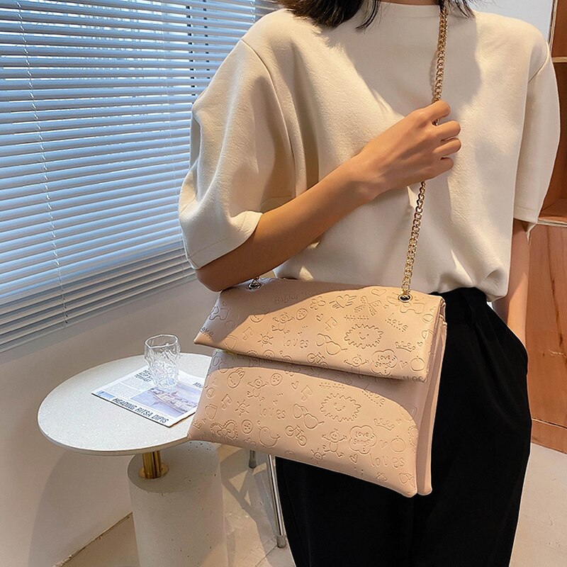 Geräumige tasche, trendige sommer-schultertasche, damentasche, super angesagte achseltasche