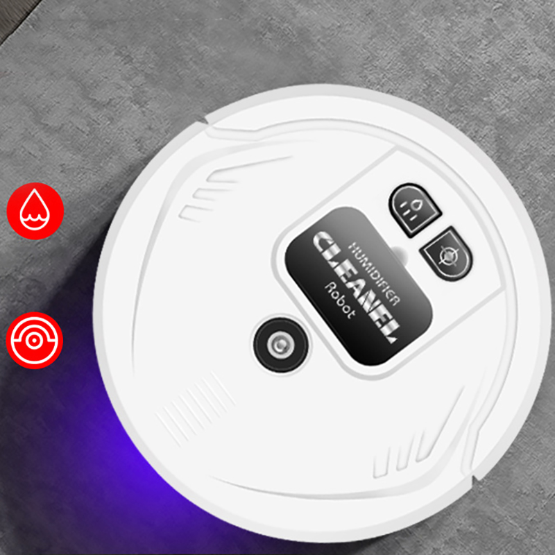 Auto UV Disinfection Smart Sweeping Robot Vacuum Cleaner Floor Suction Sweeper Mop robot sweeper dragging robot Clean: white / Battery models