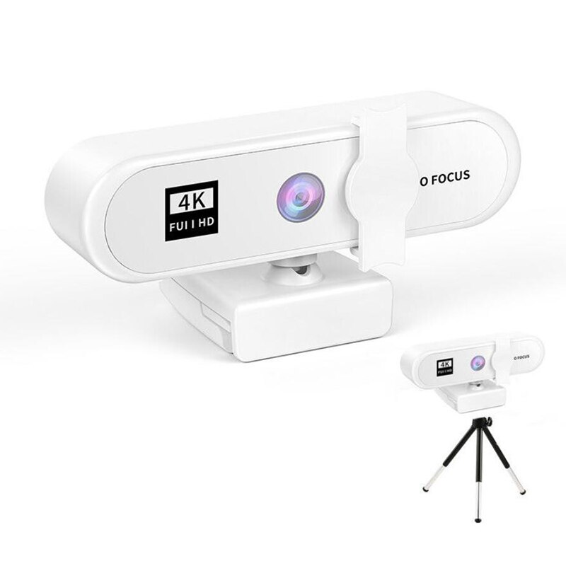 4K Webcam 1080P Full HD web cam Auto Focus Web Camera PC and Laptop 2k WebCam with Microphone Cover Tripod for Live meeting