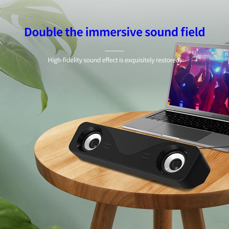 Computer Speakers Home Portable 3.5mm+USB Dual Speakers 3Wx2 AUX Desktop Laptop Speakers