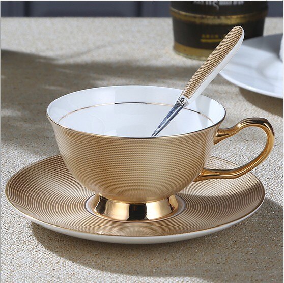 European royal mug bone china gold coffee cup and saucer keramisk te krus brett sett avansert porselen krus drinkware for