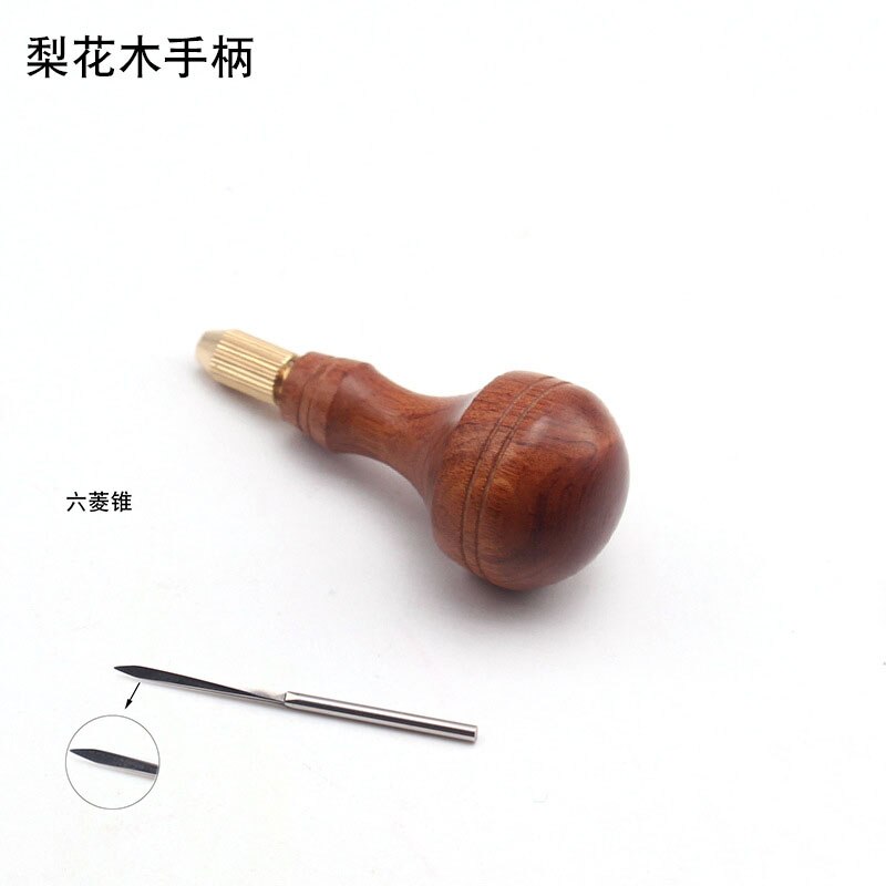 Punzón de cuero con forma de diamante, herramienta para manualidades, punzón de costura a mano, 1 unidad: A2