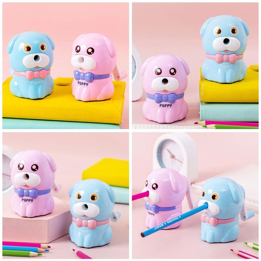 1PC Cute Lovely Dog Plastic Pencil Sharpener Kawaii Stationery Funny Pencil Sharpener School Supplies For Kids
