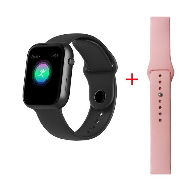 696 sx16 slimme horloges voor mannen, voor apple watch, hartslagmeter, bloeddrukmeter, zuurstofmeter, fitnessmeter,  ip67 waterdichte slimme armbanden: B voeg roze band toe