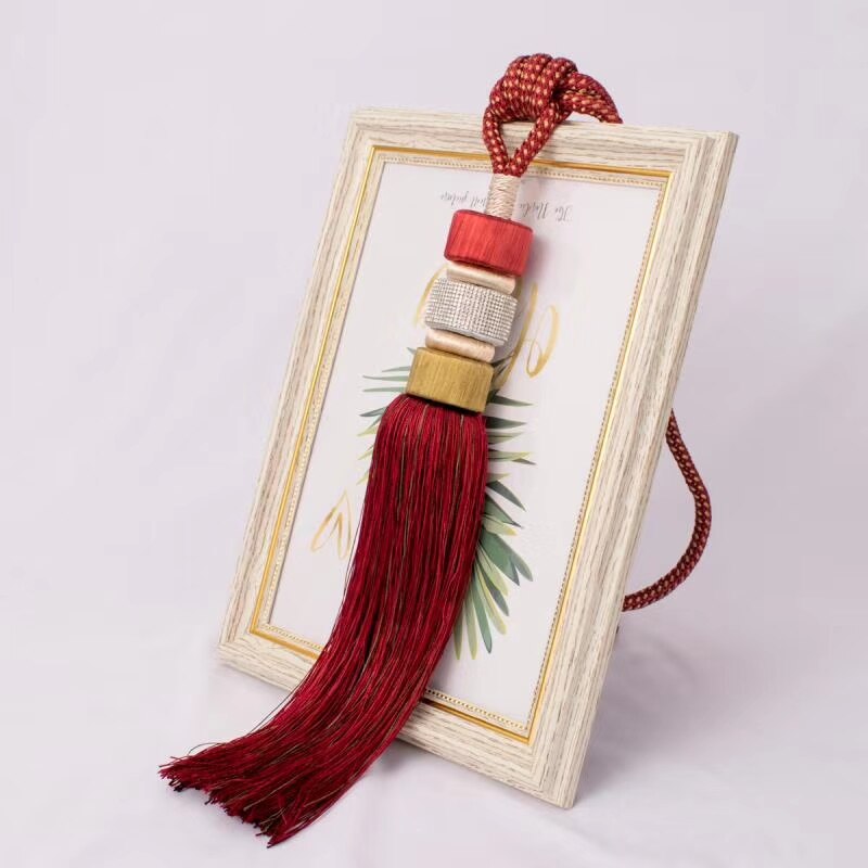 Paire de brosses dorées à pompon pour rideau de café, 2 pièces/lot de pointes à suspendre