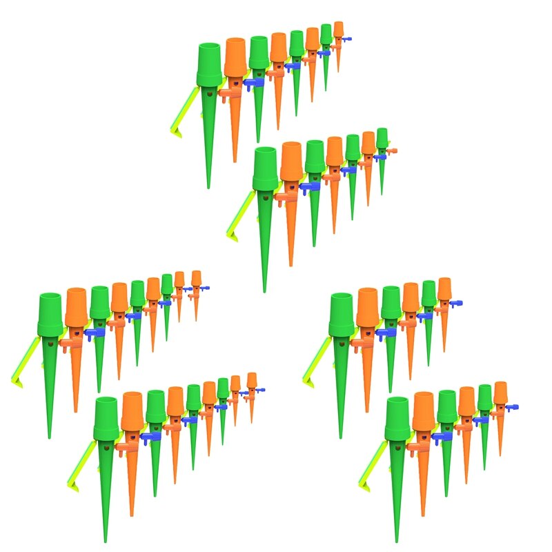 -Plant Watering Devices Self Watering Spikes Automatic Plant Waterer Irrigation Drippers with Slow Release Control Valve Swit