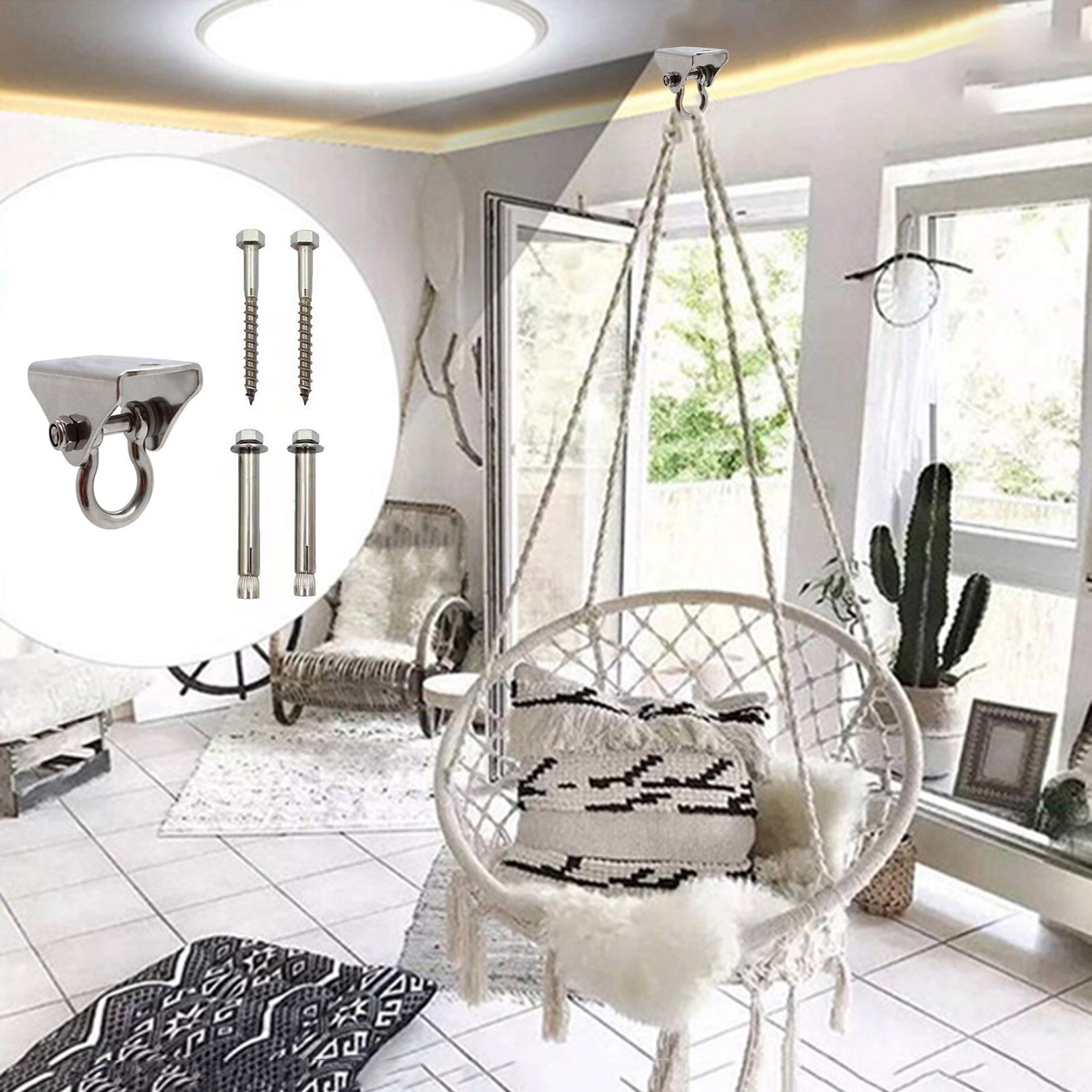 Zware Bokszak Hanger Hout Beam Boksen Zandzak Hanger Haak Roterende Dragende Haak Voor Veranda/Sling Patio/Pod Swing