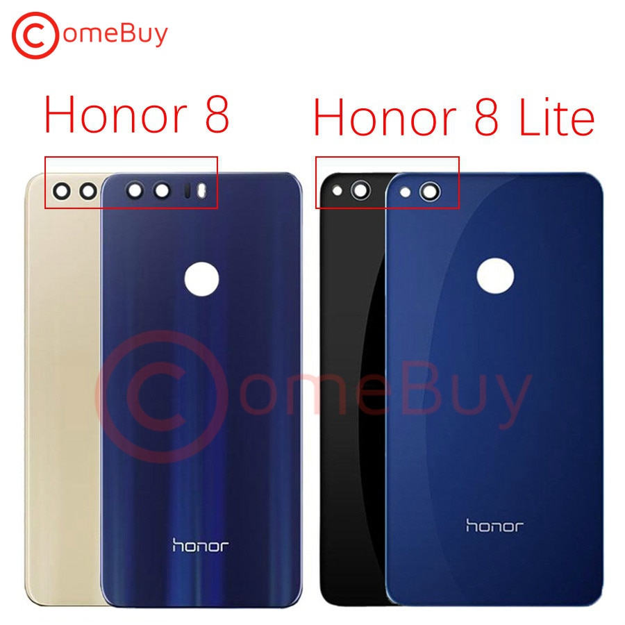 for Honor 8 Back Glass Battery Cover Case Rear Panel Housing For Huawei Honor 8 Lite Back Glass Cover Door Honor8 Replacement