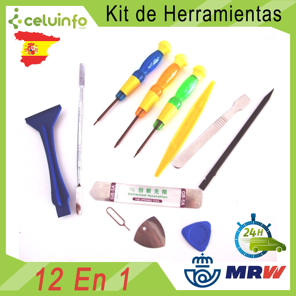 12 em 1 kit conjunto de ferramentas abertura para reparação tags móveis dial telefone e tablet, para iphone e mais, transporte a partir de espanha