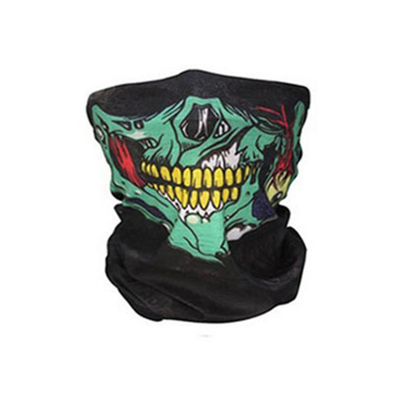 Skelet Skull Bandana Ski Skull Halloween Hals Half Gezichtsmasker Fietsen Ghost Sjaal Nek Bandana Ski Sport Wandelen Sjaals