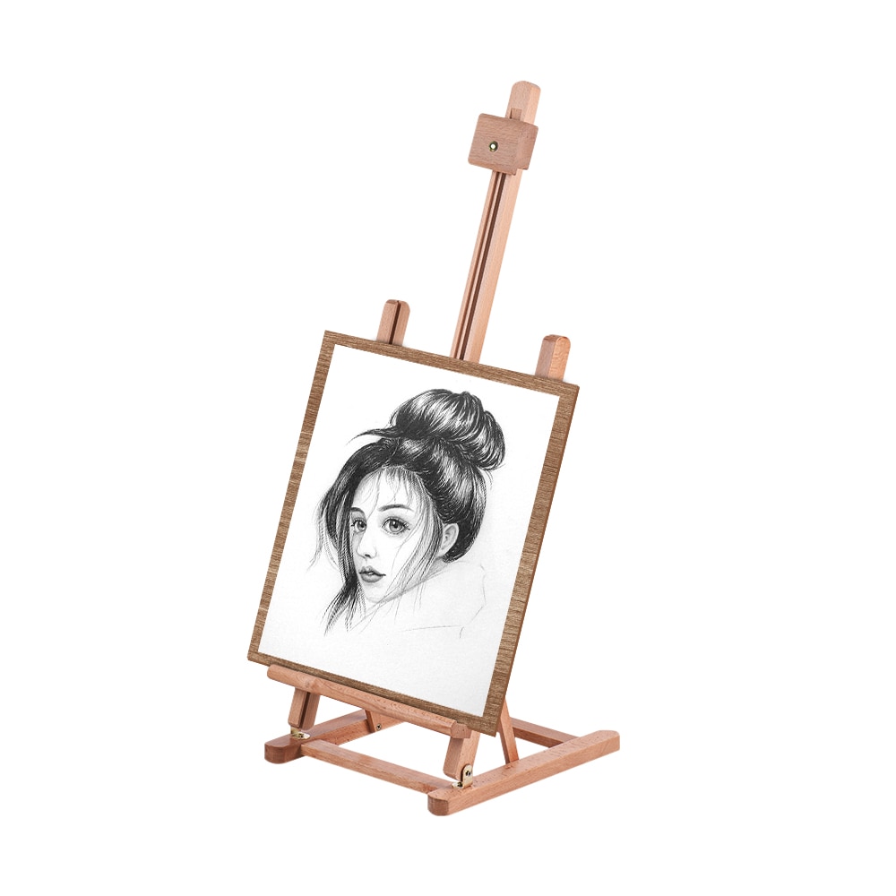 Adjustable Tabletop H-frame Wood Easel Assembled High Art Supplies for Artists Students School