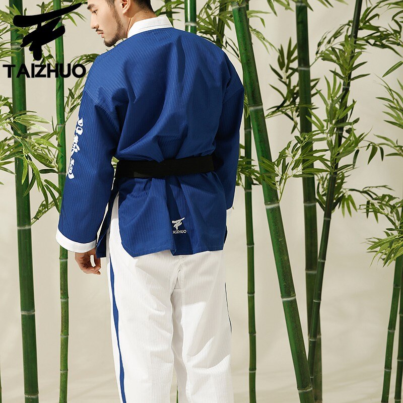 Aikuisten miesten naisten taekwondo-puku brodeerauksella wtf-hyväksytty taekwondo dobok-puku unisex-kampanjaan