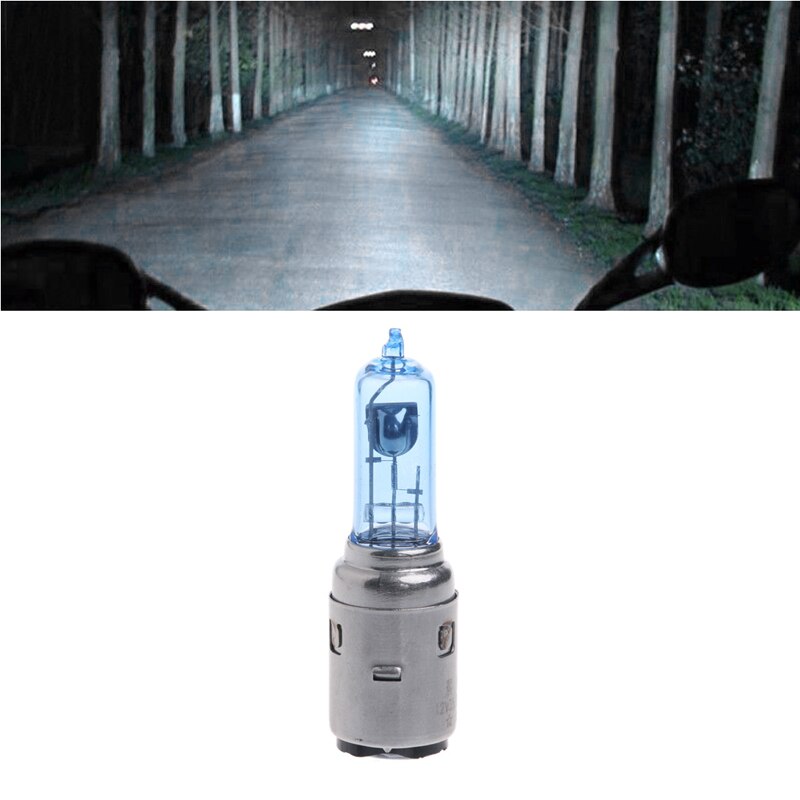 Bombilla halógena para faro delantero de motocicleta BA20D, luz blanca de xenón, CC de 12V, 35W