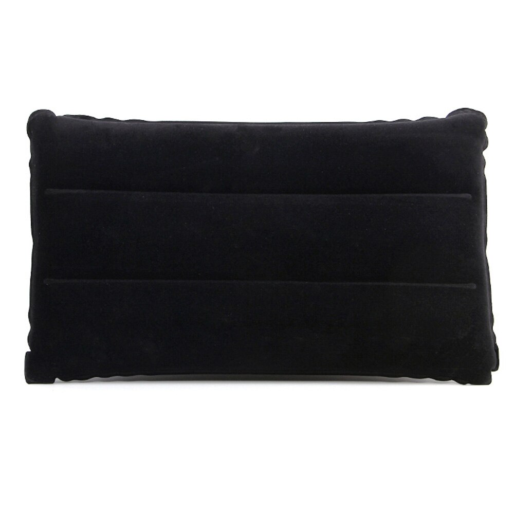 Bequem Ultraleicht Aufblasbare PVC Nylon Luft Kissen Schlaf Kissen Reise Schlafzimmer Wandern Strand Auto Flugzeug Kopf Rest Unterstützung: Schwarz