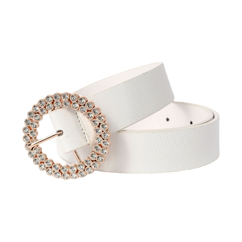 Cinturones góticos de diamantes de imitación para mujer, PU correa de cuero, cinturones de diamantes de imitación, vaquero occidental Y2K para niñas, cinturón de para Jeans, DXAA: Azul oscuro