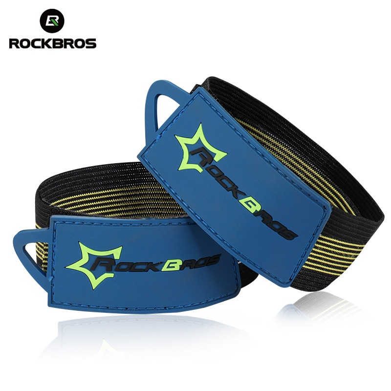 ROCKBROS Cycling Running Sweatband Outdoor Sports Foot Safety Ankle Support Protect Bicycle Trousers Belt Pressurizable Bandage