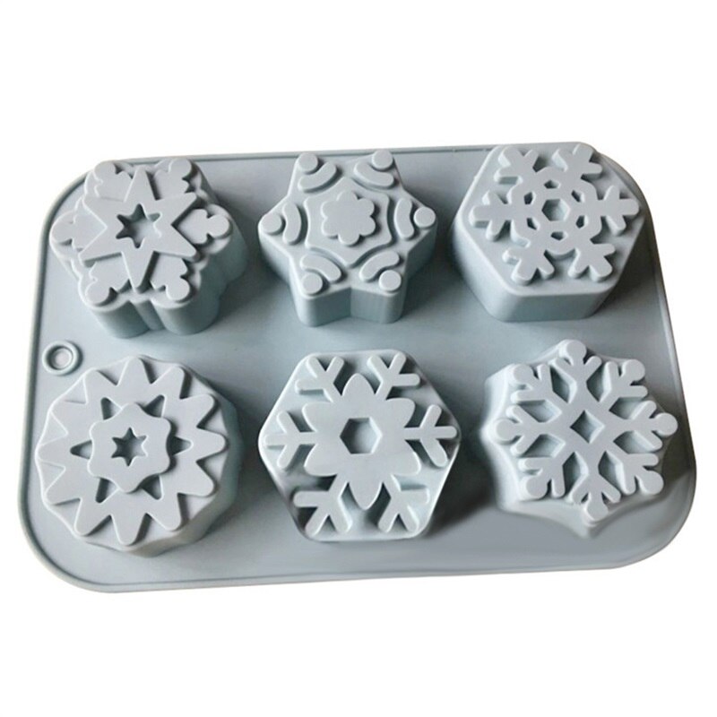 3D Snowflake Soap Mold Silicone Candle Mold Aroma Gypsum Plaster Resin Mould Cake Decoration Tool Handmade Candle Molds