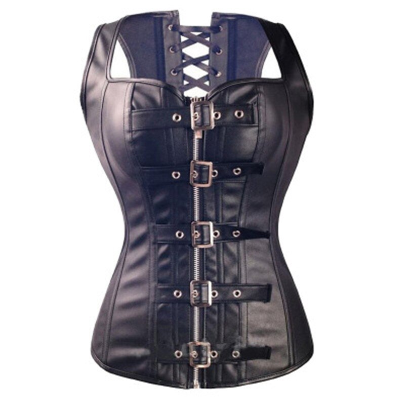 Zwarte Spiraal Staal Uitgebeend Steampunk Corset Bustier Top Jurk SEXY G-string Lingerie Vrouwen Korsetten Plus Size S-xxxxxxl