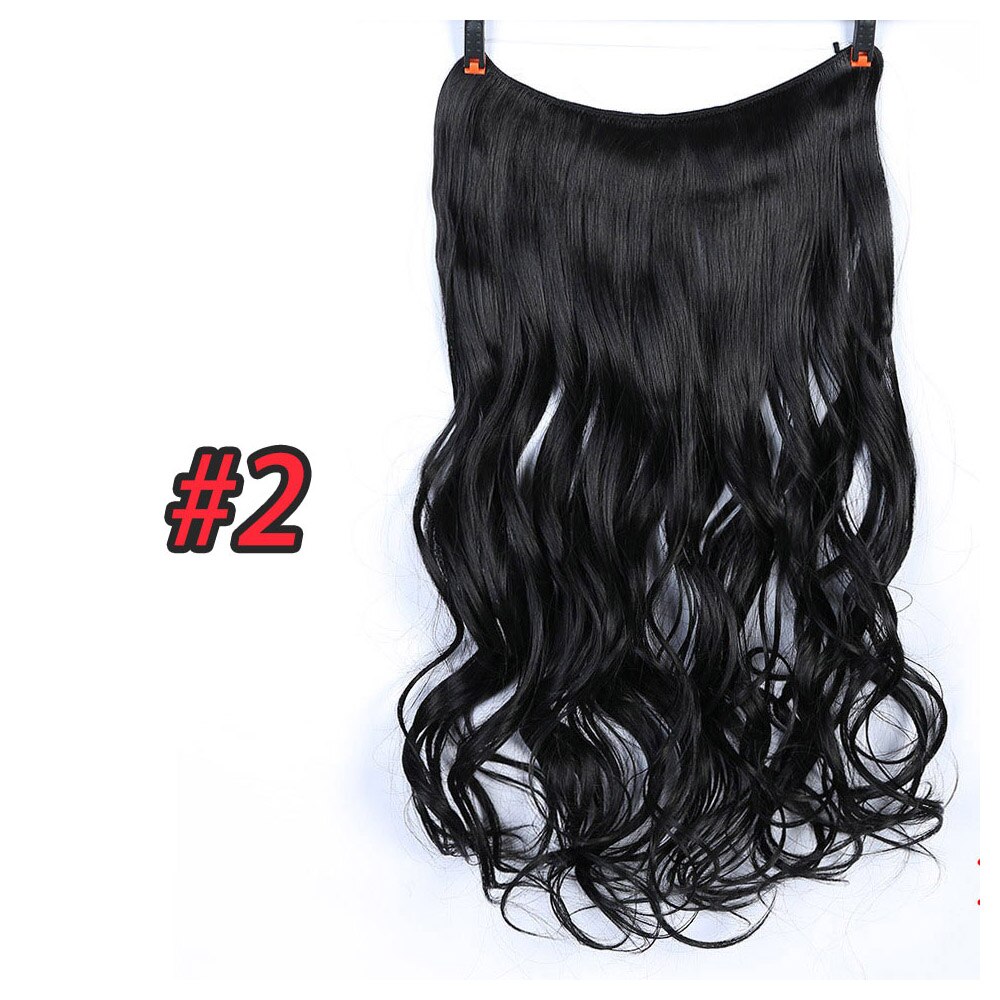 Liangmo Hair Extensions Onzichtbare Ombre Synthetische Natuurlijke Flip Verborgen Geheim Draad Crown Grijs Roze Voor Vrouwen: 2