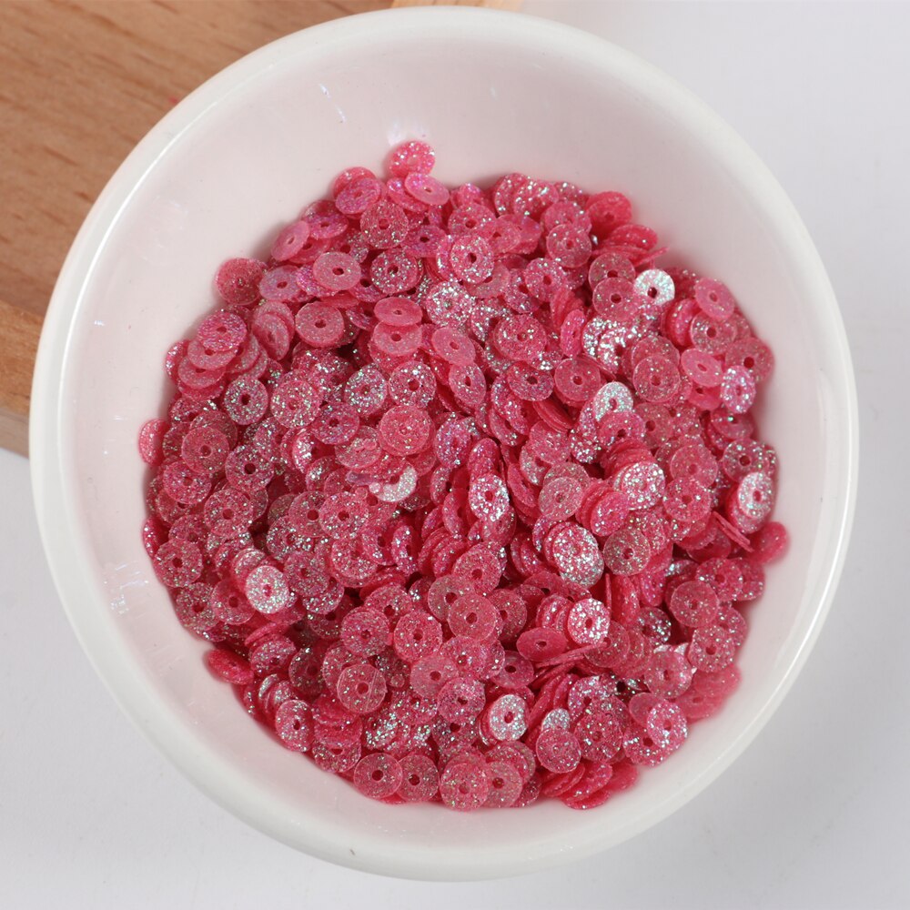 Pailettes 4Mm Glitters Sequin Platte Ronde Losse Pailletten Naaien Bruiloft Decoratie Craft Scrapbook Diy Accessoires 2000Pcs: JCF  dark pink
