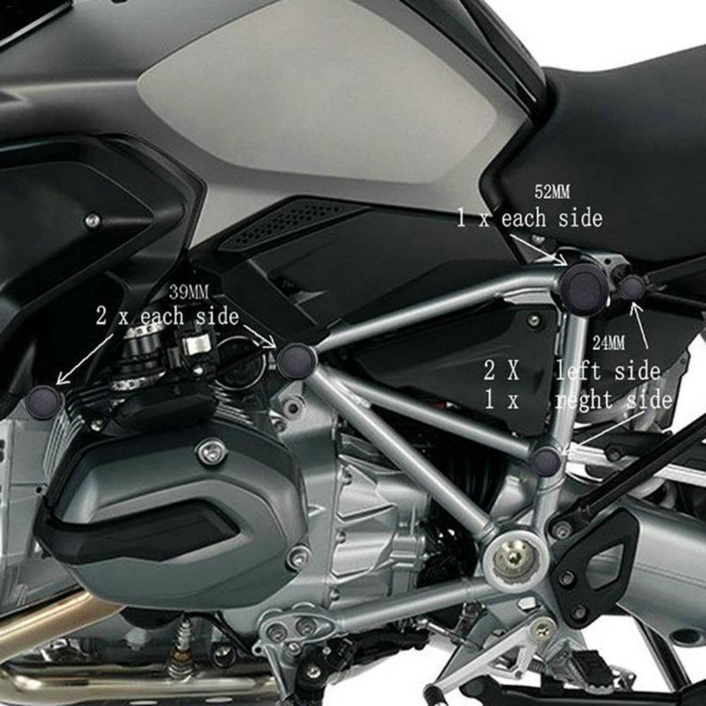 En plastique 9 pièces Cadre Casquettes Ensemble Cadre Couverture de Trou de Prise Pour BMW R1200GS LC R 1200GS R 1200 GS Adventure